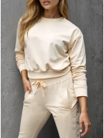 Dámská klasická krémová mikina model 21993508 - Dstreet Dámská klasická krémová mikina model 21993508 - Dstreet