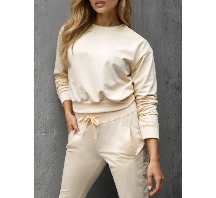 Dámská klasická krémová mikina model 21993508 - Dstreet Dámská klasická krémová mikina model 21993508 - Dstreet