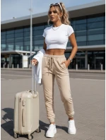 Dámské světle broskvové velurové tepláky Dstreet UY2840