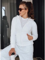 Dámská mikina s kapucí bílá model 21993683 - Dstreet Dámská mikina s kapucí bílá model 21993683 - Dstreet