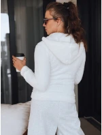 Dámská mikina s kapucí bílá model 21993683 - Dstreet Dámská mikina s kapucí bílá model 21993683 - Dstreet