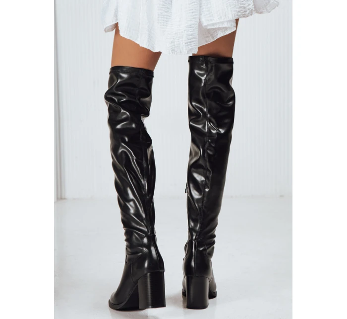 Dámské kozačky nad kolena černé Dstreet ZY1214 Dámské kozačky nad kolena černé Dstreet ZY1214