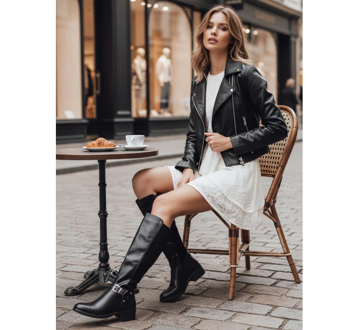 Dámské zateplené boty černé Dstreet ZY1229 Dámské zateplené boty černé Dstreet ZY1229