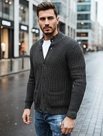 Pánský tmavě šedý svetr FashionStreet WX2345