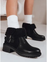 Dámské kozačky s ovčí kůží černé Dstreet ZY1250