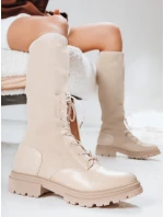 Dámské ponožkové boty béžové FashionStreet ZY1286