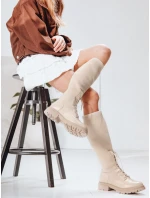 Dámské ponožkové boty béžové FashionStreet ZY1286
