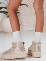 Dámské semišové béžové sněhule FashionStreet ZY1293