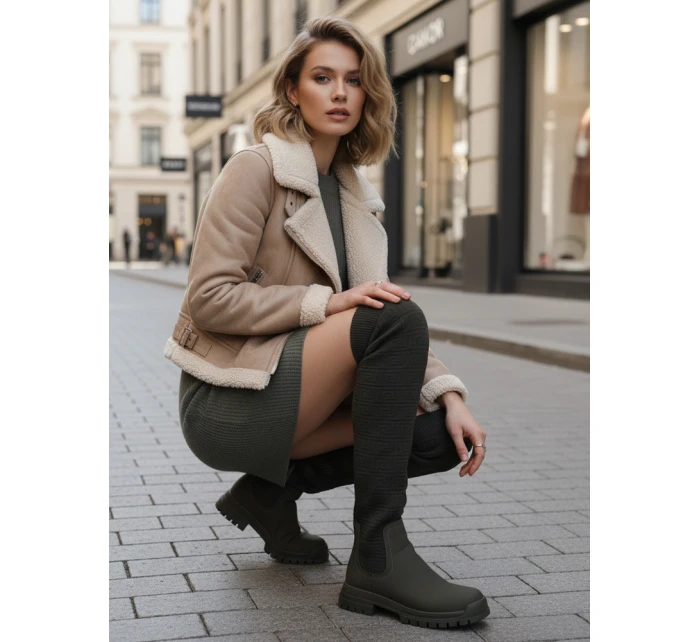 Dámské boty ELEFIVE green Dstreet ZY1303 Dámské boty ELEFIVE green Dstreet ZY1303