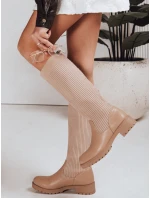 Dámské khaki ponožkové boty FashionStreet ZY1308 Dámské khaki ponožkové boty FashionStreet ZY1308