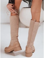 Dámské khaki ponožkové boty FashionStreet ZY1308 Dámské khaki ponožkové boty FashionStreet ZY1308