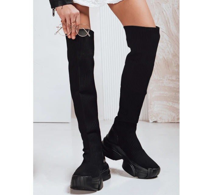 Dámské ponožkové boty černé Dstreet ZY1321 Dámské ponožkové boty černé Dstreet ZY1321