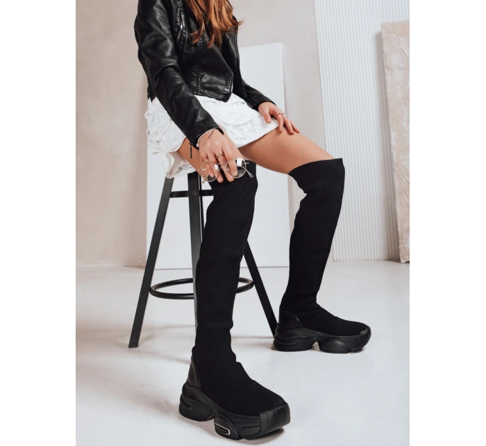 Dámské ponožkové boty černé Dstreet ZY1321 Dámské ponožkové boty černé Dstreet ZY1321