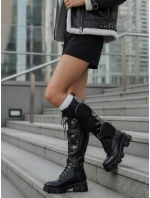 Dámské traperské boty černé Dstreet ZY1326 Dámské traperské boty černé Dstreet ZY1326