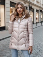 Dámská zimní bunda s kapucí WINTERCHIC růžová Dstreet TY4441z