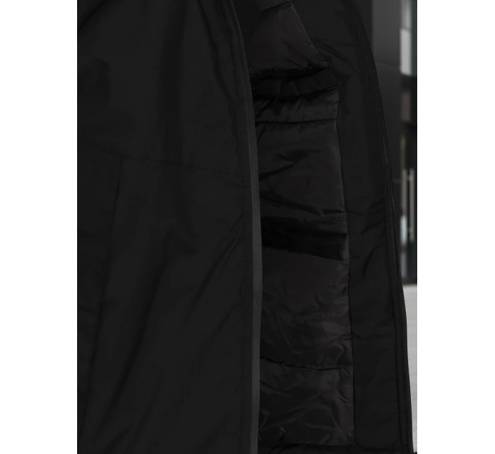 Pánská zimní bunda s kapucí černá Dstreet TX5123 Pánská zimní bunda s kapucí černá Dstreet TX5123