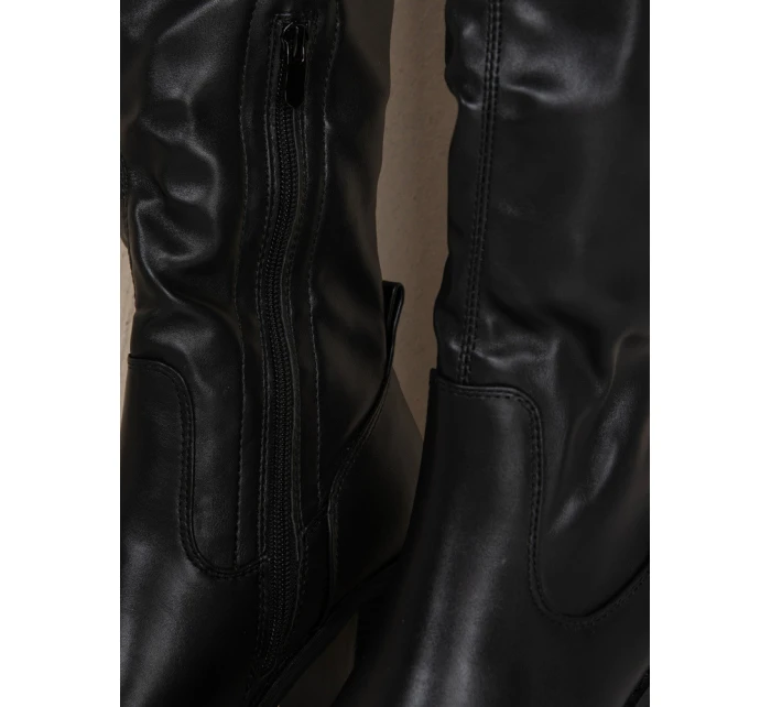 Dámské černé kozačky na podpatku Dstreet ZY1334 Dámské černé kozačky na podpatku Dstreet ZY1334