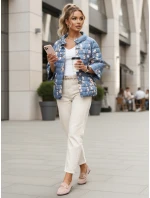 Dwustronna kurtka damska pikowana FLORIS niebieska FashionStreet TY5527 Dwustronna kurtka damska pikowana FLORIS niebieska FashionStreet TY5527