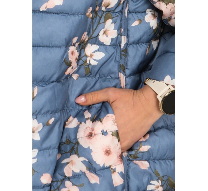 Dwustronna kurtka damska pikowana FLORIS niebieska FashionStreet TY5527 Dwustronna kurtka damska pikowana FLORIS niebieska FashionStreet TY5527