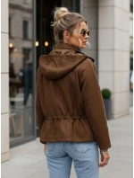 Dámská semišová bunda světle hnědá hit sezóny FashionStreet TY5575