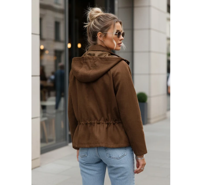 Dámská semišová bunda světle hnědá hit sezóny FashionStreet TY5575 Dámská semišová bunda světle hnědá hit sezóny FashionStreet TY5575