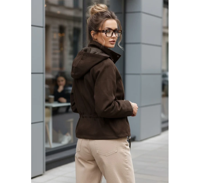Dámská čokoládová semišová bunda hitem sezóny FashionStreet TY5576 Dámská čokoládová semišová bunda hitem sezóny FashionStreet TY5576