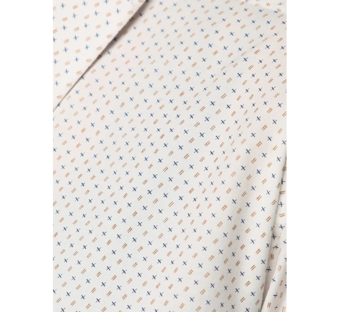 Pánská bílá vzorovaná košile slim fit FashionStreet DX2694 Pánská bílá vzorovaná košile slim fit FashionStreet DX2694