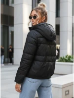 Dámská prošívaná bunda s kapucí černá FashionStreet TY5591