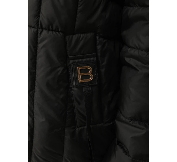 Dámská prošívaná bunda s kapucí černá FashionStreet TY5591 Dámská prošívaná bunda s kapucí černá FashionStreet TY5591