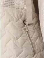 Kurtka damska oversize z kapturem ecru model 22010062 - FashionStreet