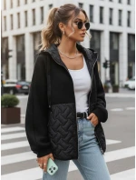 Dámská přechodná bunda oversize s kapucí černá FashionStreet TY5594