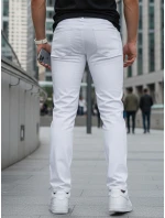 Pánské bílé džíny slim fit FashionStreet UX4477