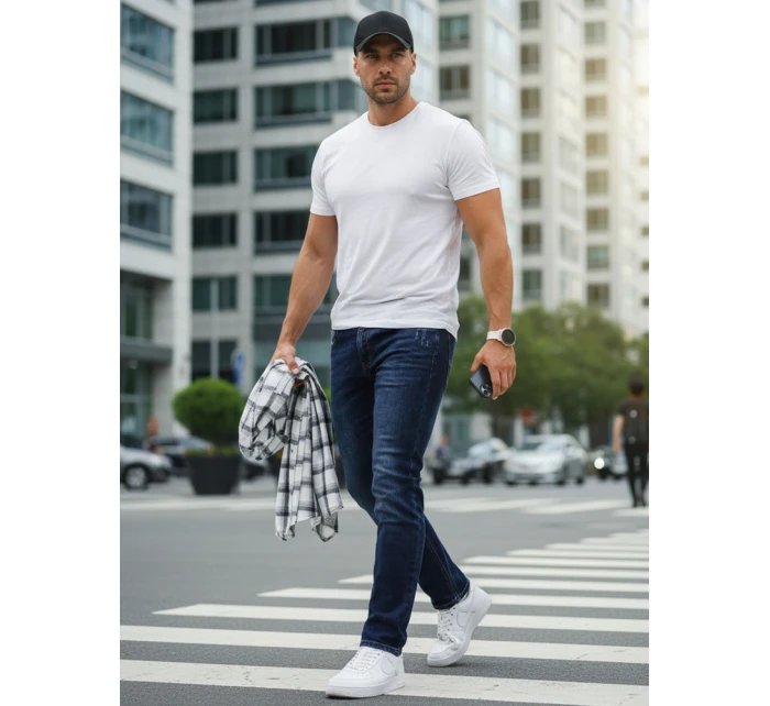 Pánské džíny slim fit navy blue FashionStreet UX4479 Pánské džíny slim fit navy blue FashionStreet UX4479