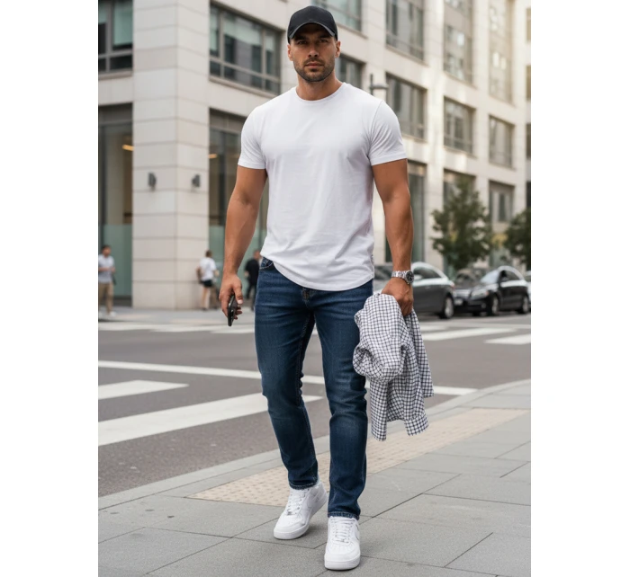 Pánské džíny slim fit navy blue FashionStreet UX4479 Pánské džíny slim fit navy blue FashionStreet UX4479