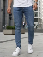 Pánské modré džínové kalhoty slim fit FashionStreet UX4481 Pánské modré džínové kalhoty slim fit FashionStreet UX4481
