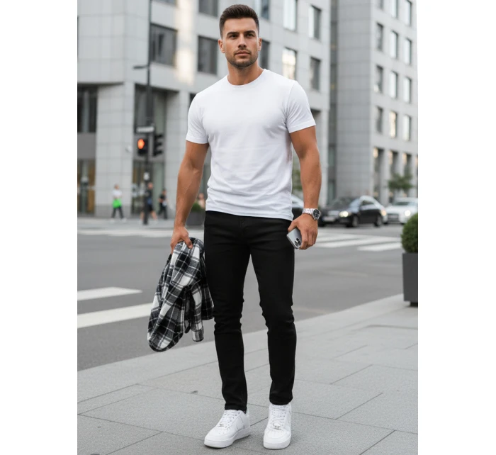 Pánské džíny slim fit černé FashionStreet UX4482 Pánské džíny slim fit černé FashionStreet UX4482