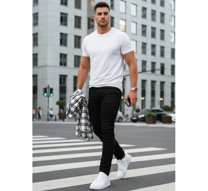 Pánské džíny slim fit černé FashionStreet UX4482 Pánské džíny slim fit černé FashionStreet UX4482