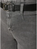 Jeansy damskie wide leg z wysokim stanem szare FashionStreet UY2908