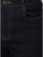 Jeansy damskie z wysokim stanem ciemnoniebieskie FashionStreet UY2911