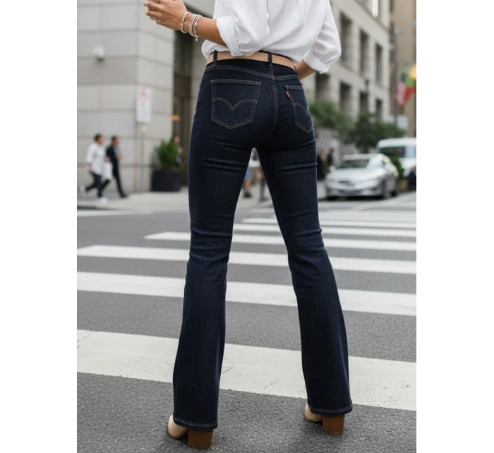 Jeansy damskie z wysokim stanem ciemnoniebieskie FashionStreet UY2911 Jeansy damskie z wysokim stanem ciemnoniebieskie FashionStreet UY2911