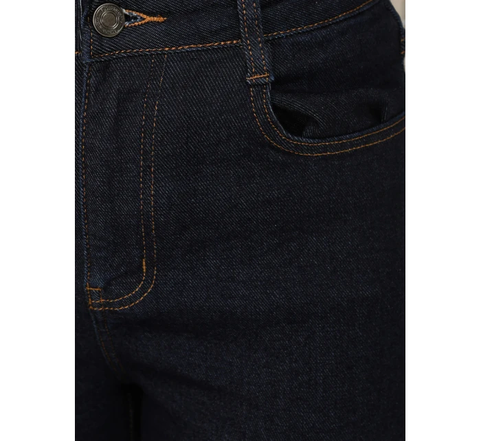 Jeansy damskie z wysokim stanem ciemnoniebieskie FashionStreet UY2911 Jeansy damskie z wysokim stanem ciemnoniebieskie FashionStreet UY2911