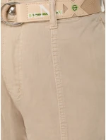 Jeansy damskie z wysokim stanem mom fit z paskiem beżowe FashionStreet UY2917