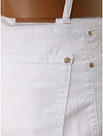 Jeansy damskie z paskiem białe model 22101977 - FashionStreet