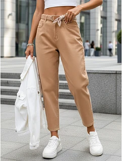 FashionStreet dámské džíny s vysokým pasem ve střihu mom fit UY2937