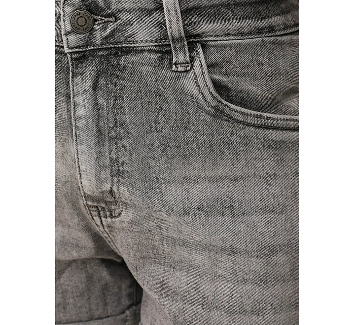 Dámské tmavě šedé džínové šortky FashionStreet SY0506 Dámské tmavě šedé džínové šortky FashionStreet SY0506