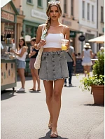 Dámská šedá sukně-šortky FashionStreet SY0529