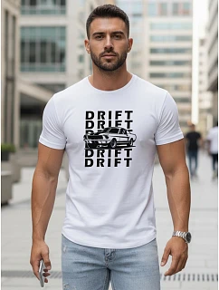 DRIFT FashionStreet pánské tričko s potiskem bílé NX5081R