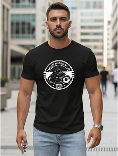Pánské tričko s potiskem motýlů černé FashionStreet NX5088R