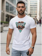 Pánské tričko s potiskem HOT ROD GARAGE bílé FashionStreet NX5093R