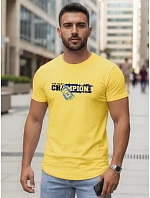 Pánské žluté tričko s potiskem FashionStreet NX5017R